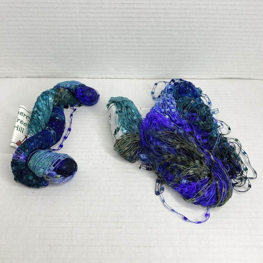 Cherry Tree Hill Lot of 2 Windsong Fancy Chain Ladder Novelty Yarn 165 yds each